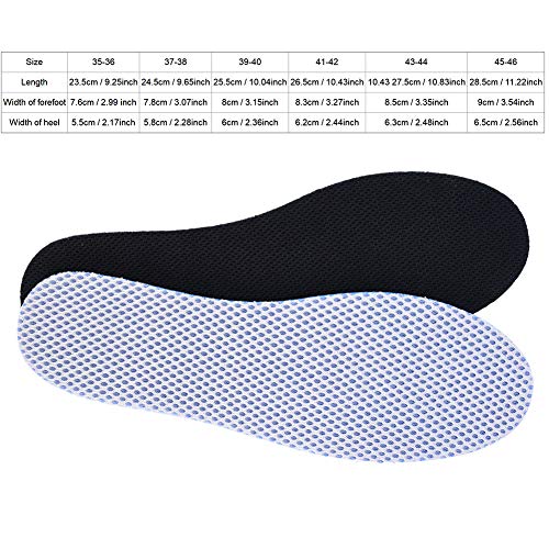Plantillas de esponja transpirables para zapatos 45-46 miniatura 3