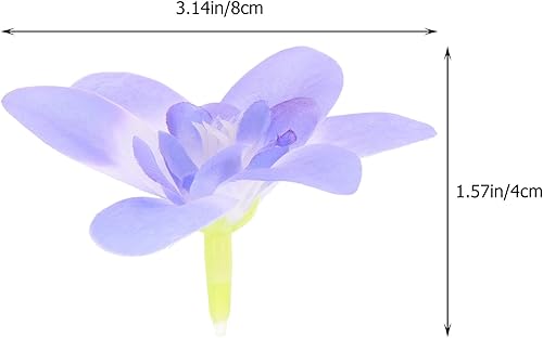 Miniatura 3 de BESTonZON 20 piezas de decoración de platos artificiales para sushi y sashimi, decoración de platos fríos con adornos de plantas multiusos, rosa,