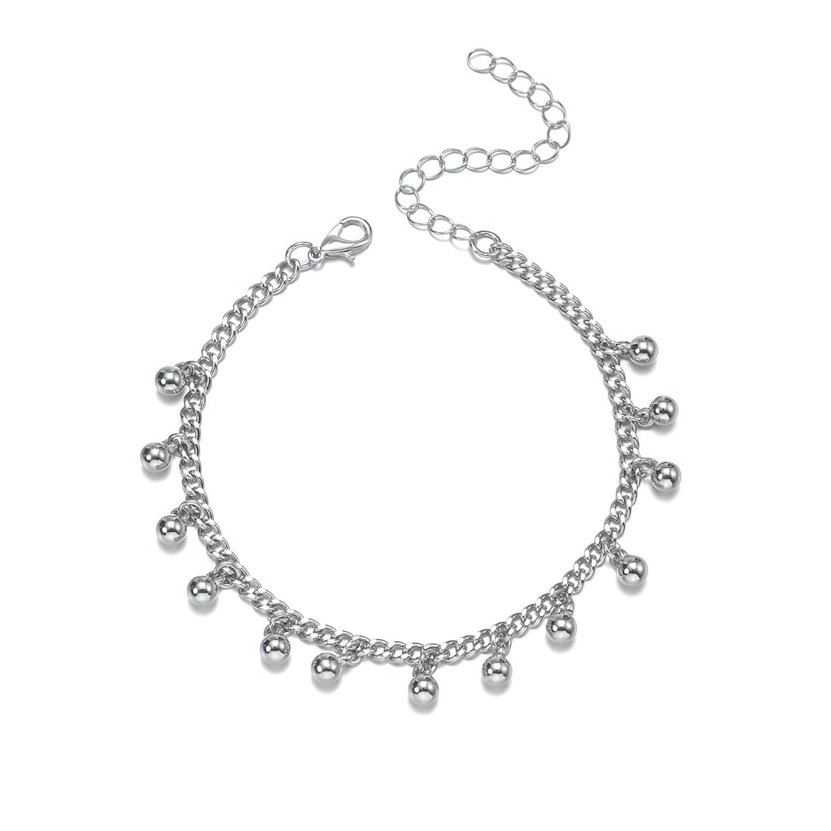 Boho Perline Bianche Ciondola Bracciale di Perle con Perline Catena per Piedi Cavigliera Elasticizzata Gioielli da Spiaggia Estivi per Le Donne