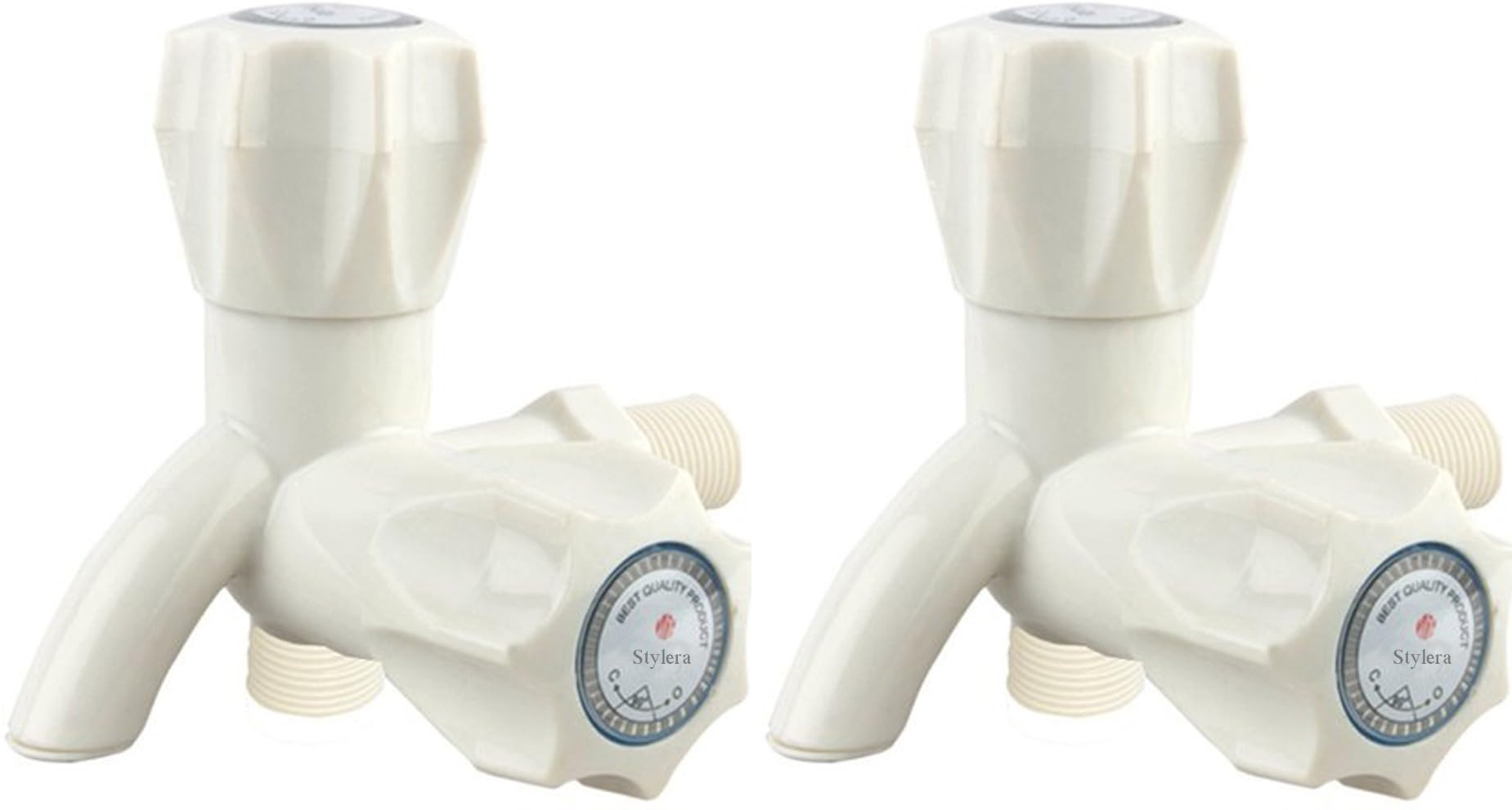 Set of 2 Toilet Tap for Home Bath Faucets Bathroom Fittings and Faucets Water Taps Kitchen Tap Shower & Bath Taps Polo 2 way Bib tap, spray tap for bathroom plastic toilet tap (B0D8YLJ468) Amazon Price History, Amazon Price Tracker