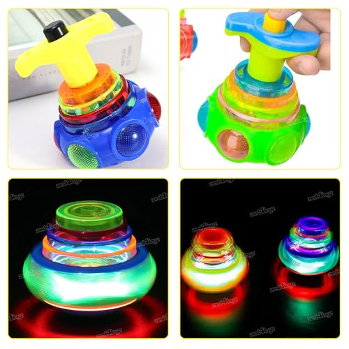 Image of Zest 4 Toyz Spinning Top for Kids Light Toy with Flashing LED Light and Dynamic Music Non-Toxic Toys for Boys & Girls (Pack of 1) - Assorted