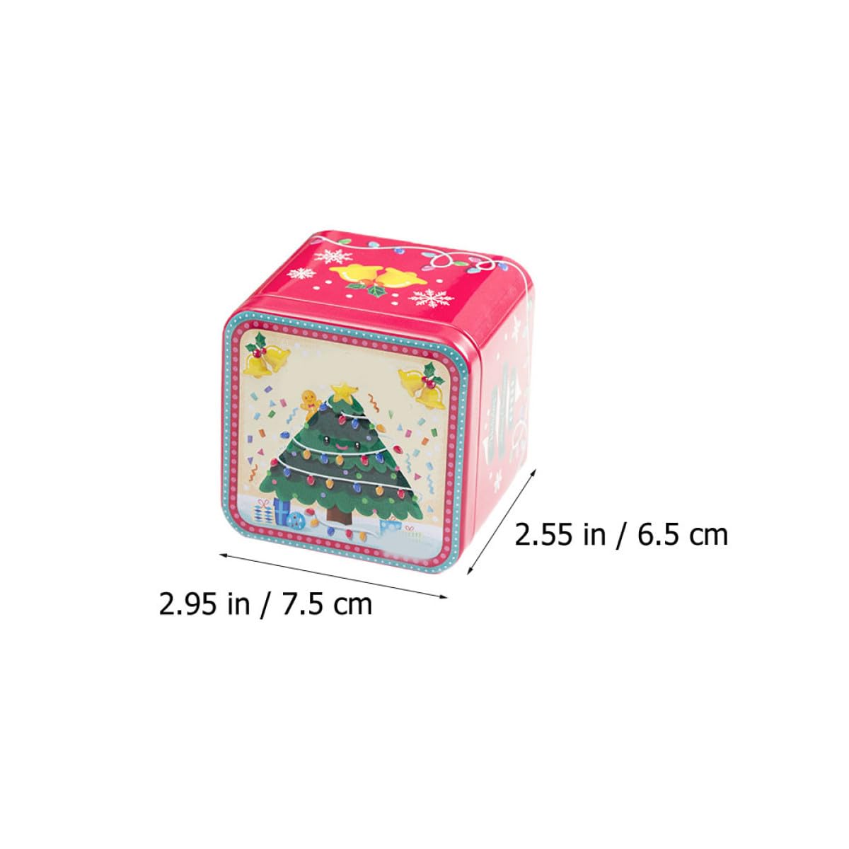KOMBIUDA 8 Piezas Caja de Obsequio de Navidad Cajas de Dulces Navideños Cuadradas para Guardar Dulces para Galletas para Regalos Navideños Estilo