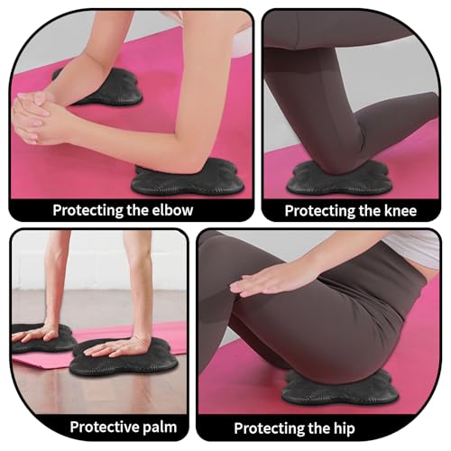 LINGJIA 2 Stück Kniekissen Yoga, Yoga Zubehör, Anti Rutsch Kniepolster Set, Verschleißfest, Schützende Knie, Handgelenke und Ellbogen, Verwendet für Pilates, Aerobe Übung 20 * 20cm