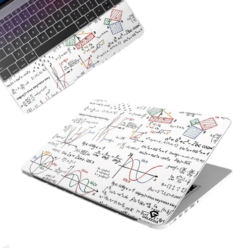 Image of Galaxsia Maths Love Top+Wrist Pad Vinyl Laptop Skin /Sticker /Cover Upto 15.6 Inches Laptops Laminated-Removable-HD Quality Compatible for Hp-Dell-Sony-Lenovo-Asus etc.(15x10 Inches)