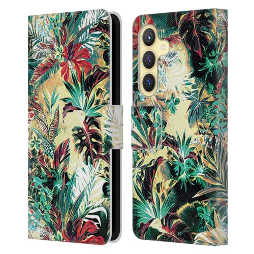 Funda de cuero Samsung Galaxy S24 5G Riza Peker Floral IX tipo libro con soporte para tarjetas