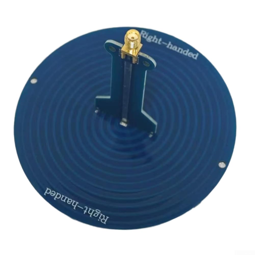 FR4 - Antenna a spirale PCB, polarizzazione sinistra/destra, 5-7 dBi (15 cm, per destrorsi) | Banda ultra larga 120 MHz-6 GHz, polarizzazione circolare, trasmissione precisa del segnale, PCB FR4, design robusto
