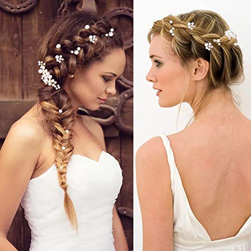 Accesorios de cabello con perlas doradas para boda, 11 piezas miniatura 4