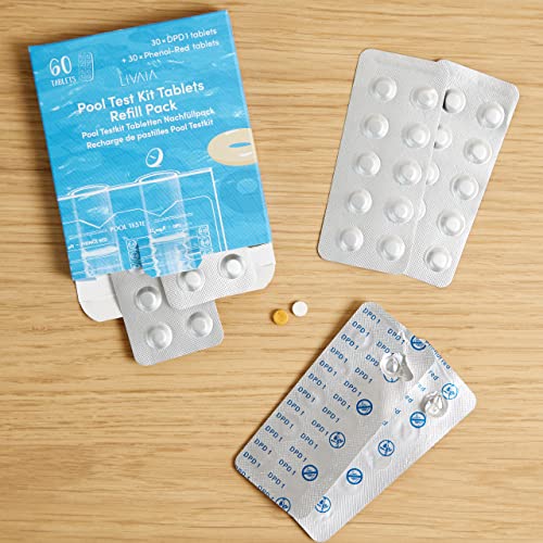 LIVAIA Pooltester Chlor und pH Nachfüllset mit 60 Testtabletten