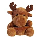 Aurora® Adorable Palm Pals™ Cinnamon Moose™ Stuffed Animal - Fun Collectible Plush for Kids and Adult Collectors - Perfect for Decorating Rooms and Birthday Gifts - Brown 4.5 Inches