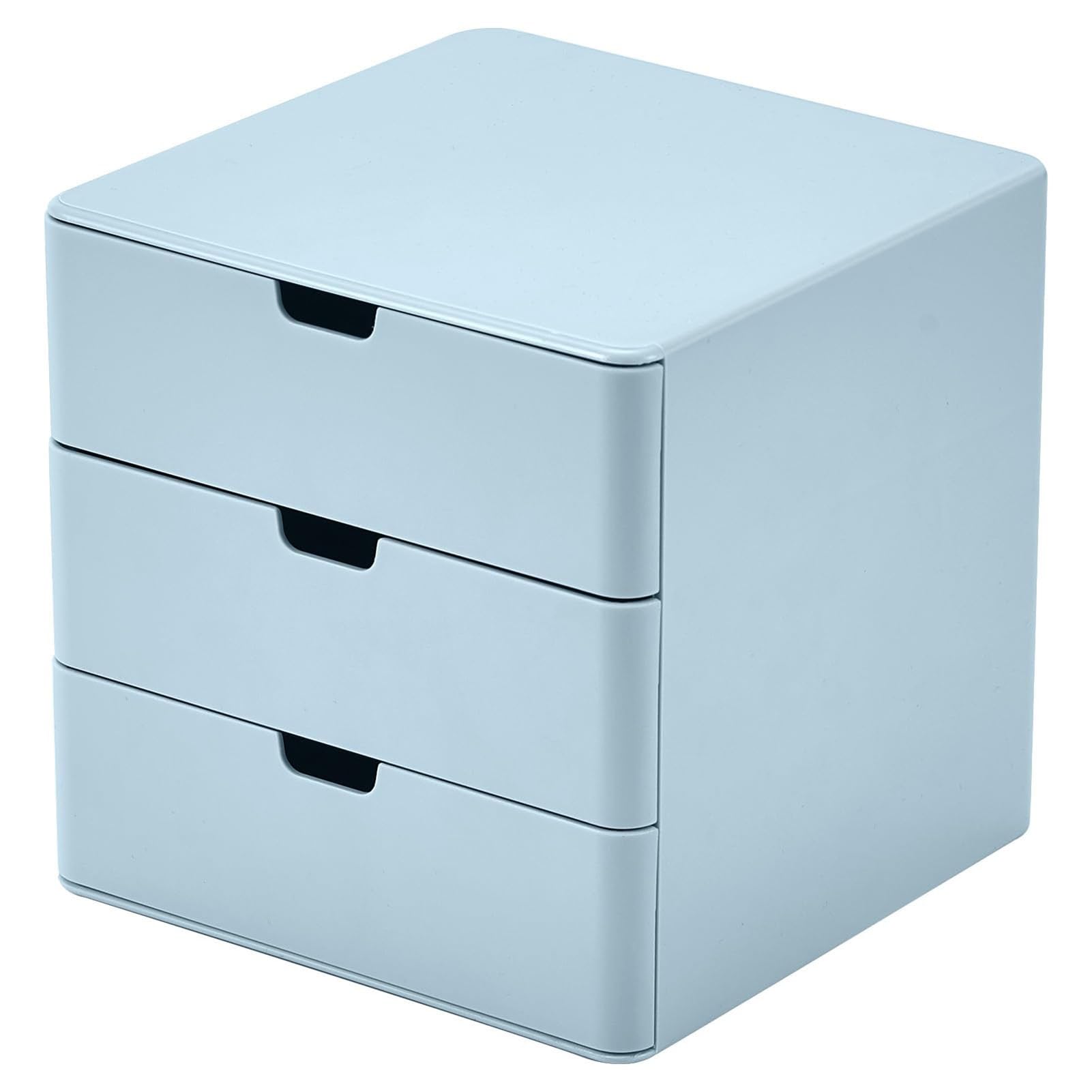GUODDM Drawer-style Desktop Storage Box,Plastic File Organizer，WIth Anti-detachment Buckle Holder, For Desks/Documents/Cosmetics/Entryway/Office Desk Shelves/Cabinets(A)