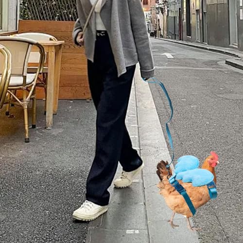 Image of Chicken Walking Harness and Leash, Adjustable Duck Training Rope, Suitable for Small Chicken Chick Duck Poultry Hen - XS