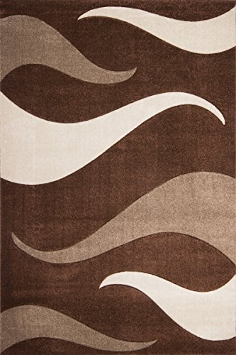 Côtécosy Tapis Moderne 80 x 150 Marron Lalee Havanna Carving