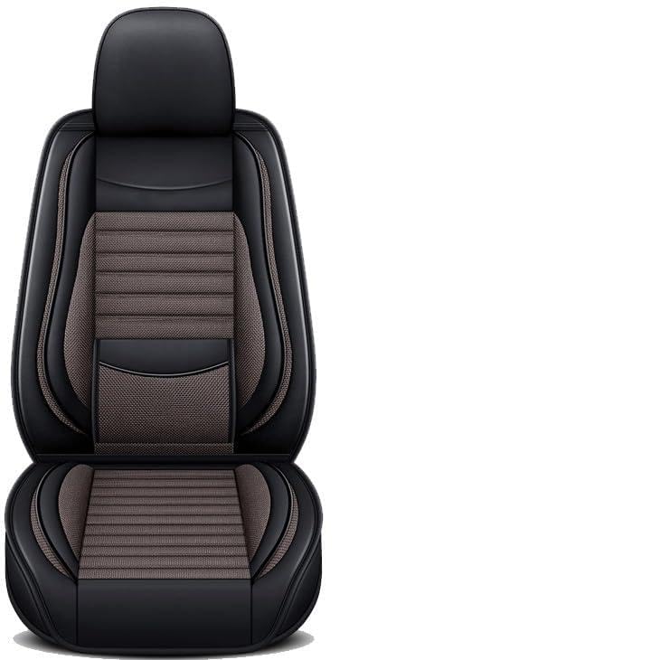 Housse de siège auto en tissu pour VW Touareg Golf Polo, protection complète marron noir