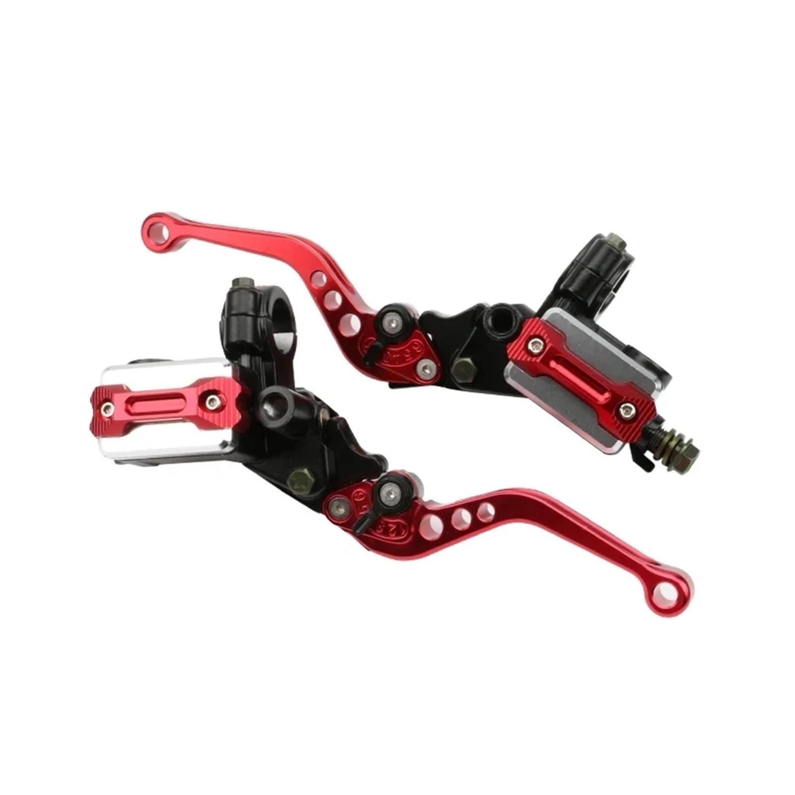 BAYSGCQ Motorbike Brake Levers for ATV Quad Moped Scooter Universal Motorcycle Brake Handle Master Cylinder 22MM Hydraulic Clutch Lever Adjustment(Red)