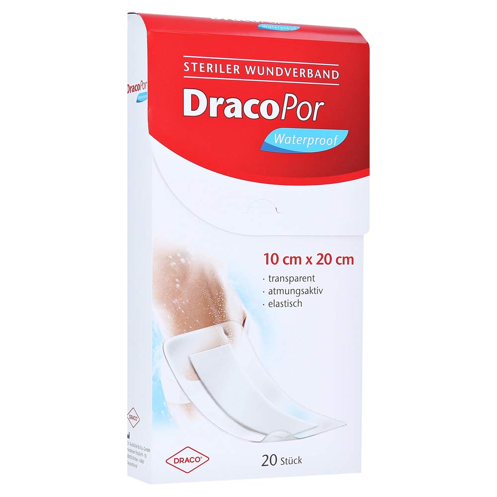 DRACOPOR waterproof Wundverband 10x20 cm steril 20 Stück