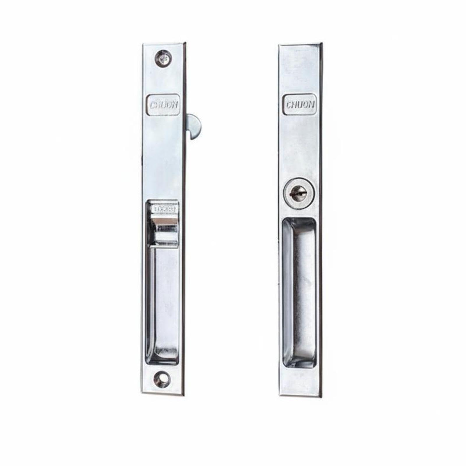 Sliding Door Lock Aluminum Alloy Hook Security Panel Latch Easy Installation Silver Double 167cm-image-46