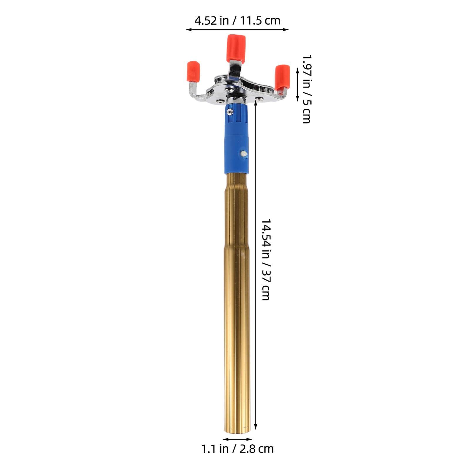 Herramienta Desmontaje Detector de Humo Aleación de Aluminio Tamaño Pequeño con Pinza de Extracción y Cabezal Extraíble, sin Necesidad de Escaleras para Instalación y