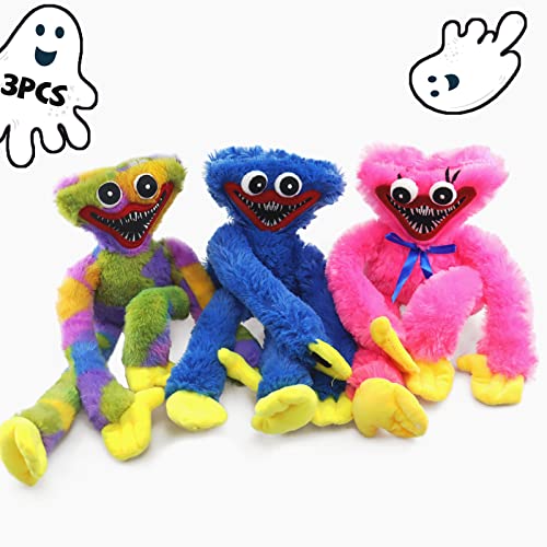 Shengbangym Poppy Playtime,Bleu Saucisse Monstre Horreur Jeu en Peluche,Peluche 40CM,Cadeau de Poupée Monster Horror pour Les Enfants,Les Adultes et Les Fans de Jeux(Bleu+Rose+Couleur)