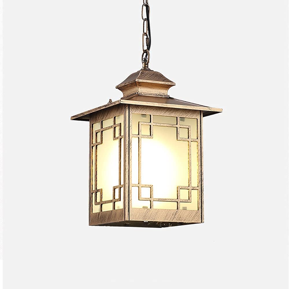 Lanterne externe E27 en bronze luminaire suspendu de couloir 26x18cm
