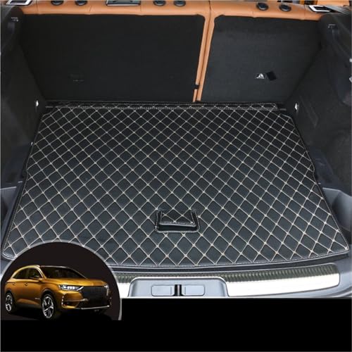 Tapis de coffre en cuir DS7 2017-2020 finition luxe marron
