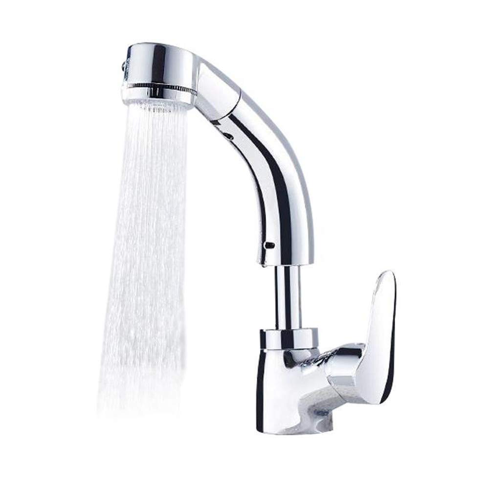 Lifting 360° rotatable washbasin mixer faucet