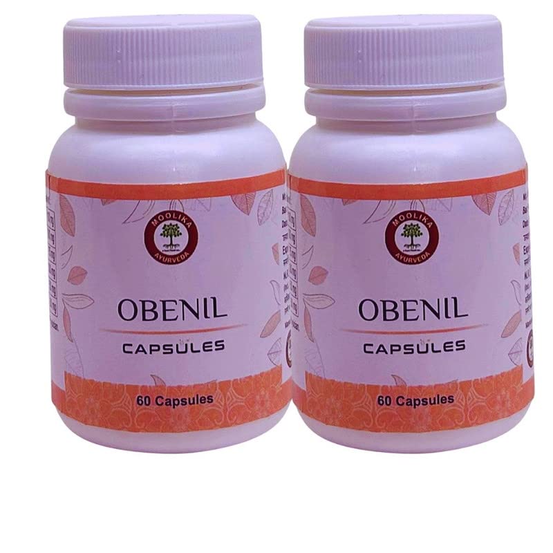 Moolika Ayurveda Obenil Capsules (60) with guggulu, vidanga, ginger, amla, chitrak and punarnav-Healthy weight mantain for men and women | for Healthy Digestion and Metabolism| Pack of 1 (B0C5RY32P4) Amazon Price History, Amazon Price Tracker