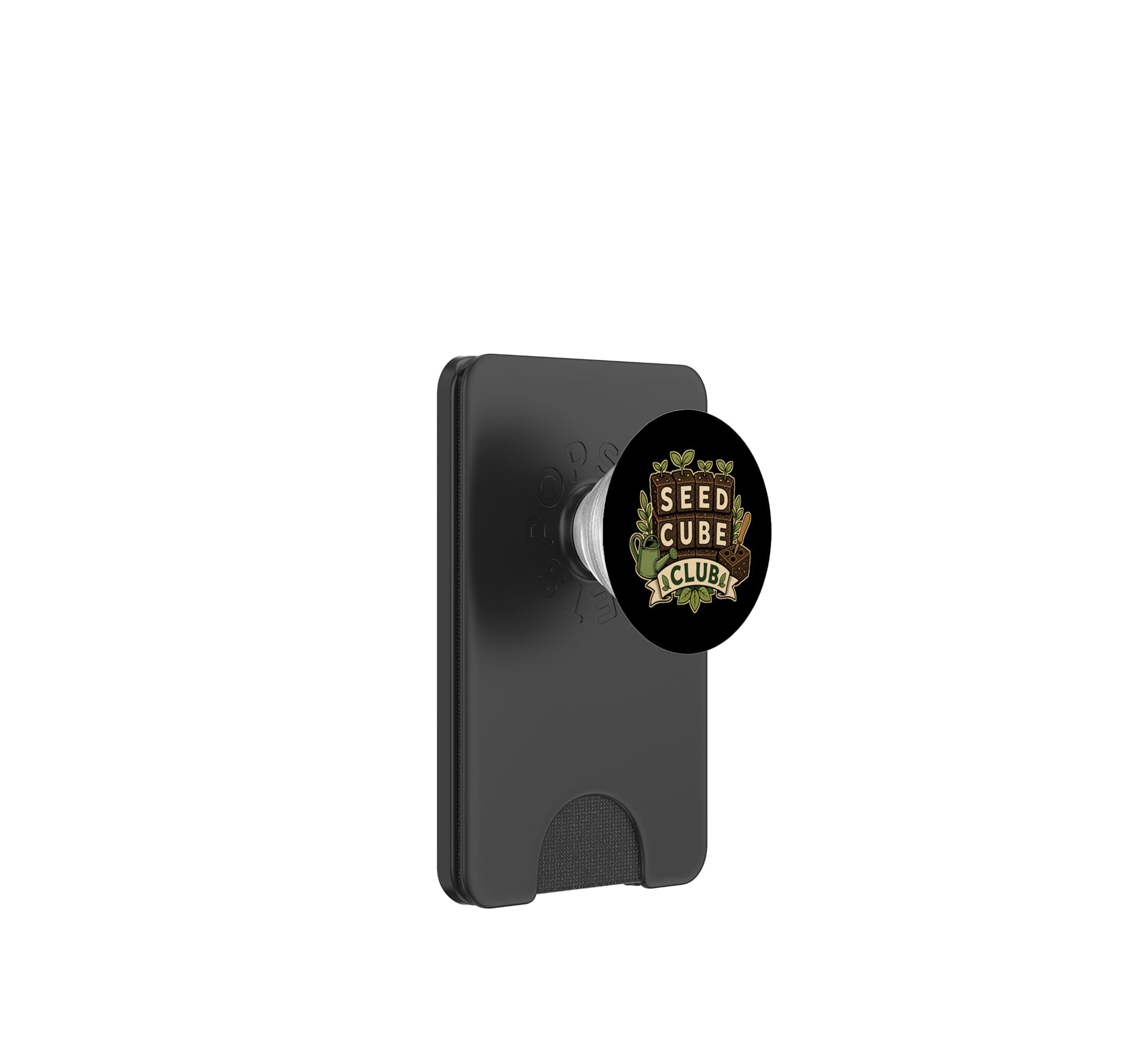 Seed Cube Club Erdblock Aussaat Runde PopSockets PopWallet für MagSafe