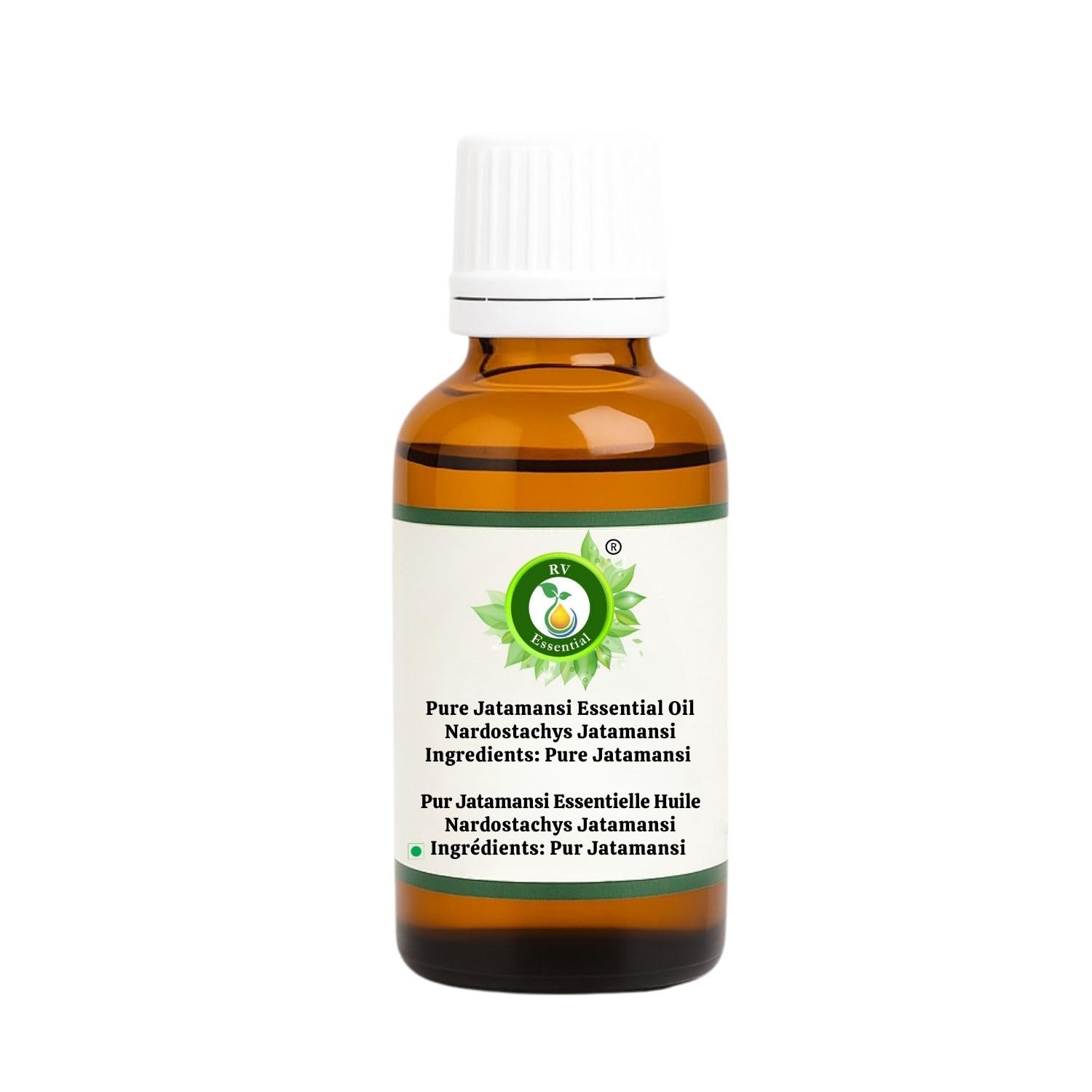 R V Essential Pura Jatamansi esencial 50ml de aceite (1.69 oz)- Nardostachys Jatamansi (100% puro y natural de Grado Terapéutico) Pure Jatamansi Essential Oil