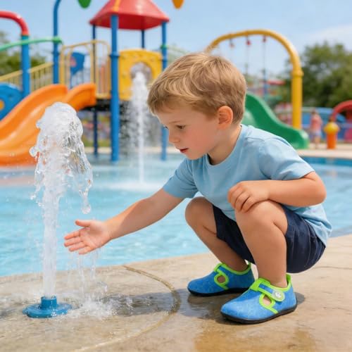 Image of FEETCITY Boys Girls Water Shoes Kids Aqua Socks Quick Dry Barefoot for Beach Swimming Pool