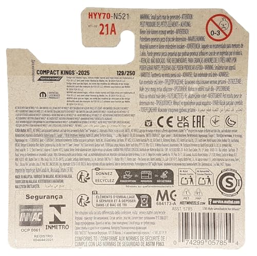 Image of Hot Wheels 1:64 68 Dodge Dart Compact Kings Die-Cast Vehicle for 3 Years & Above 129 /250 (Purple)