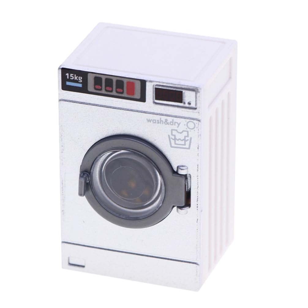 TOYANDONA Dollhouse Miniature Washing Machine Furniture Appliance Model Laundry Machine Dollhouse Washer Decoration Accessories