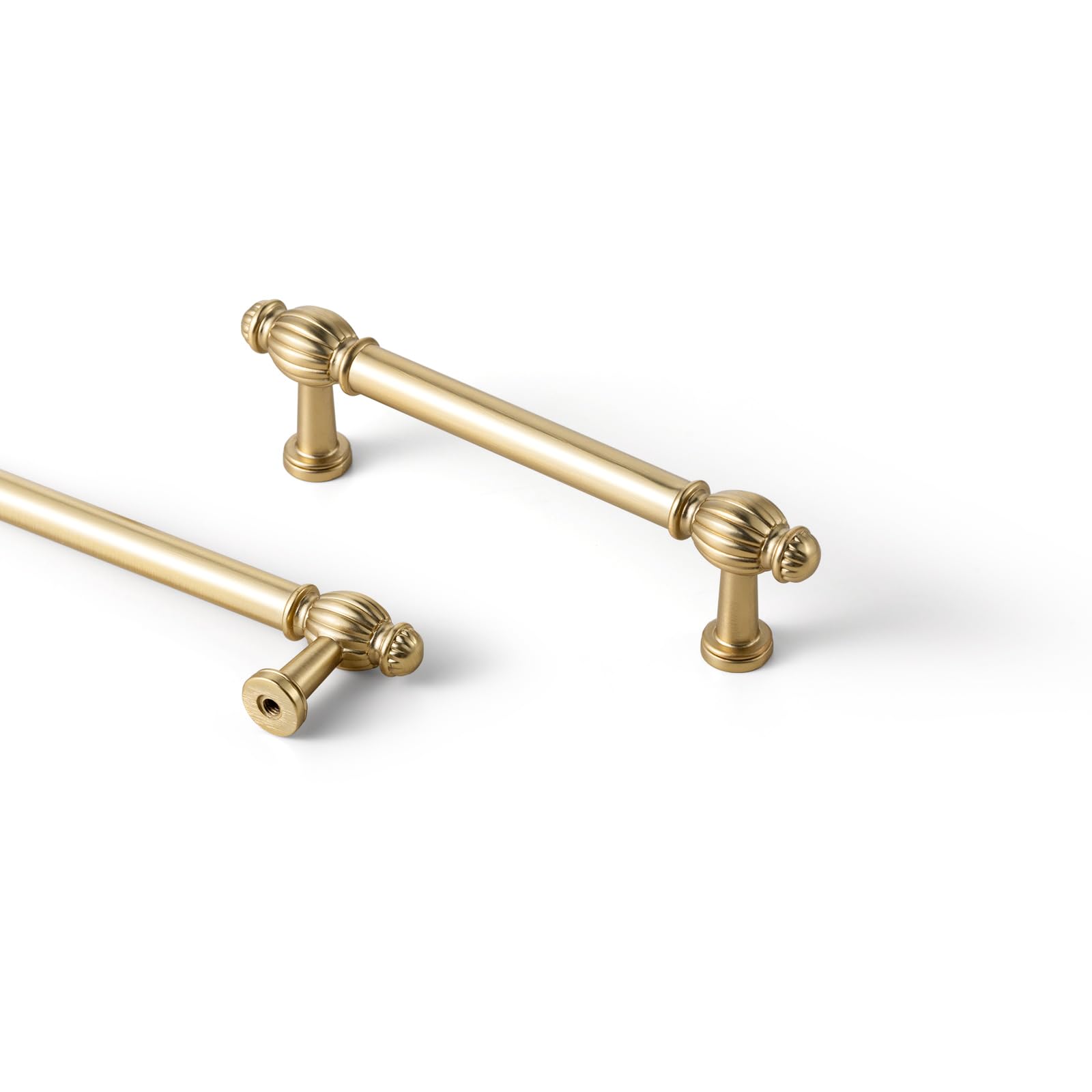 Goo-Ki 6 Pack Champagne Bronze Cabinet Drawer Pulls Kitchen Hardware - 3.78"(96mm) c-c Modern Bar Pull Dresser Handles for Cupboard Closet Wardrobe,