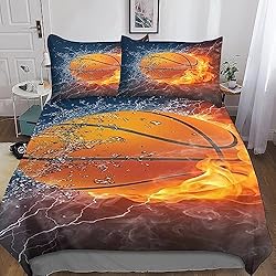 Nordicos Para Adolescentes Baloncesto Juego De Funda De EdRedón 3D Tema de acción lejana Funda Nórdica para Adolescentes Juego De Cama 3 Piezas Funda De EdRedón Juego De con Cierre De Cremallera Microfibra Double(200x200cm)