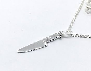 Amazon.com: Chef Knife Pendant Necklace in Sterling Silver