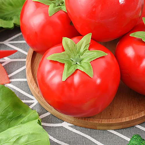 Luckforest Artificial Tomatoes, 8Pcs Simulation Tomatoes Fake Fruit Vegetable For Home Kitchen Party Decor Photography Props #TOP1