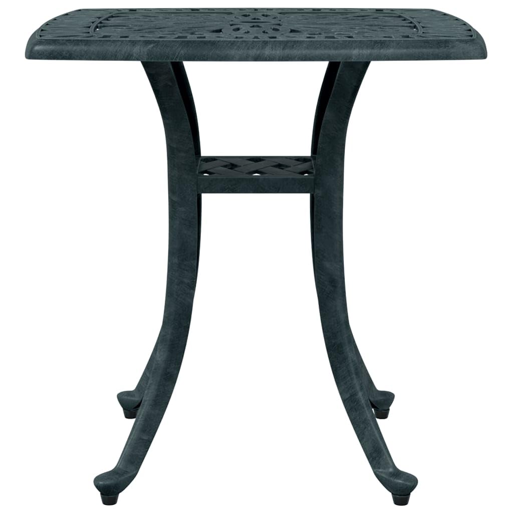 M400K818 - Mesa de jardín de Aluminio Fundido, Color Verde, 53 x 53 x 53 cm, para pícnic, Barbacoa, jardín, Camping, Boda, Fiesta, Catering