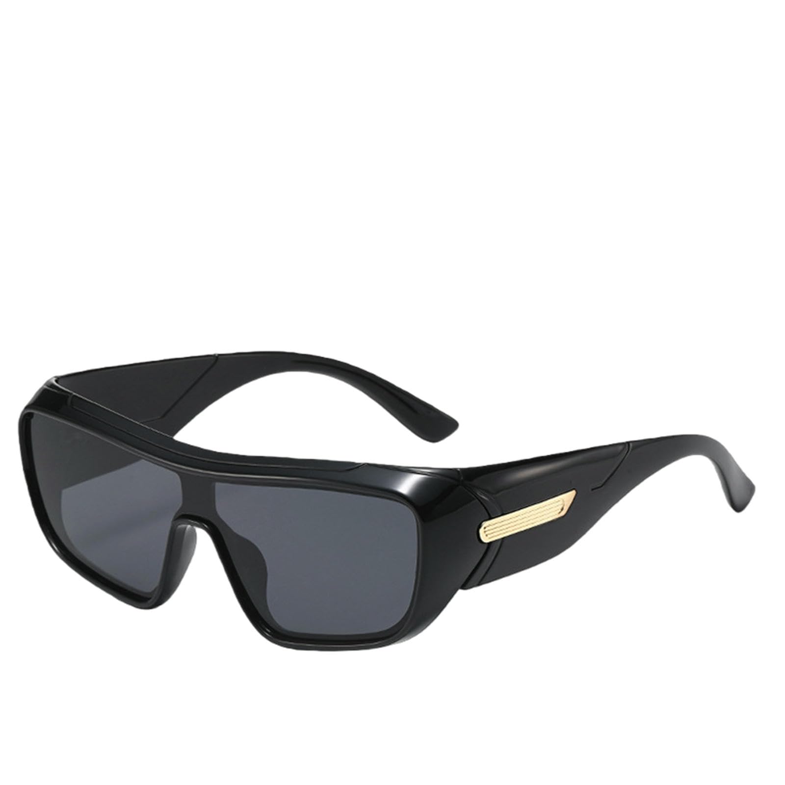 Gyios sunglasses Luxury Women Men Glasses Steampunk Fashion-black Frame Solid Gray Lens