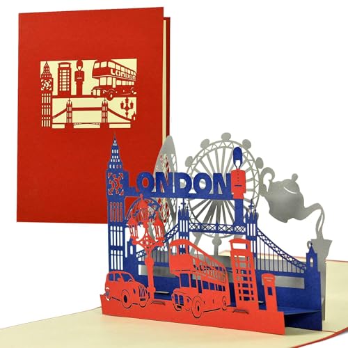 Diese Klappkarten Tarjeta Regalo Viaje Sorpresa - Tarjeta 3D con Viajes para Regalar - Vale Regalo Viaje a Londres con Sobre y Diseño Desplegable - Diseño de Londres Diese Klappkarten Tarjeta Regalo Viaje Sorpresa - Tarjeta 3D con Viajes para Regalar - Vale Regalo Viaje a Londres con Sobre y Diseño Desplegable - Diseño de Londres