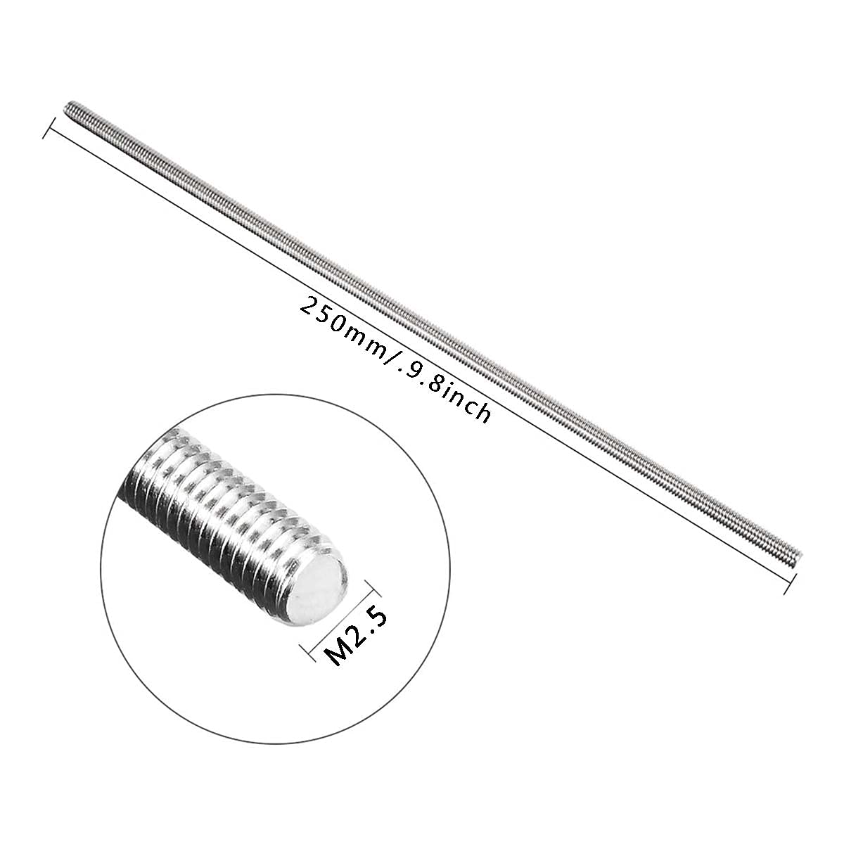 Barra Filettata Amazon Barre Filettate In Acciaio Zincato M4 1 M Acquistare Da Barre In Acciaio Filettate - Foto 14