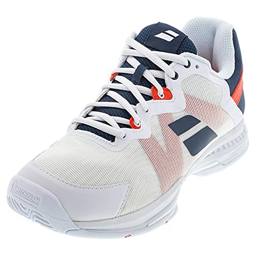 Babolat Men's SFX3 All Court Tennis Shoe (10, White/Estate Blue) Babolat Men's SFX3 All Court Tennis Shoe (10, White/Estate Blue)
