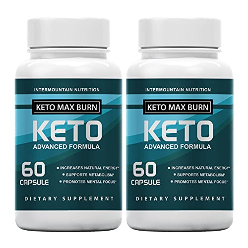 Keto Max Burn, Keto Max Burn Pills, Advanced Keto Burn Diet Supplement, Advance Ketogenic Blend for Ketosis Activation, Enhanced Energy & Focus (2-Pack)
