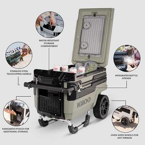 Image of Igloo Trailmate Journey 70Qt Wheeled Cooler | Insulated Hard Shell Ice Chest