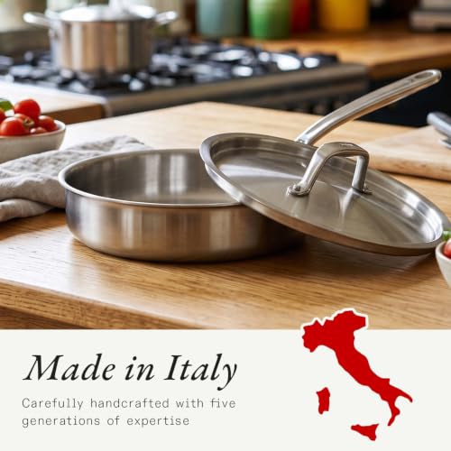Image of Made In Cookware - 1.75 Quart Stainless Steel Saute Pan - 5 Ply Stainless Clad - Professional Cookware - Induction Compatible - Crafted in Italy