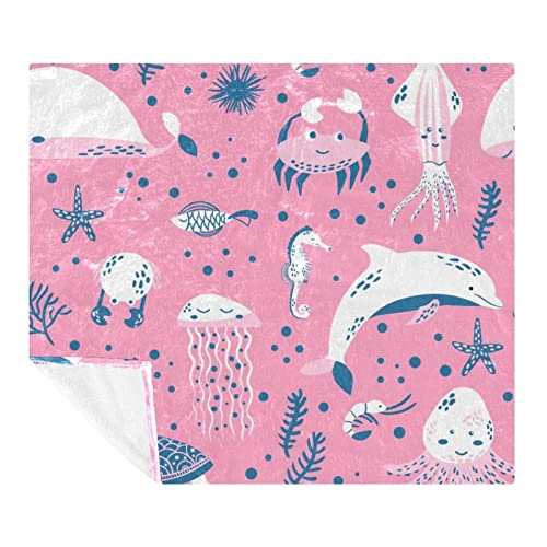 Couverture microfibre 150x200cm motif ocean pour canape et lit - 2