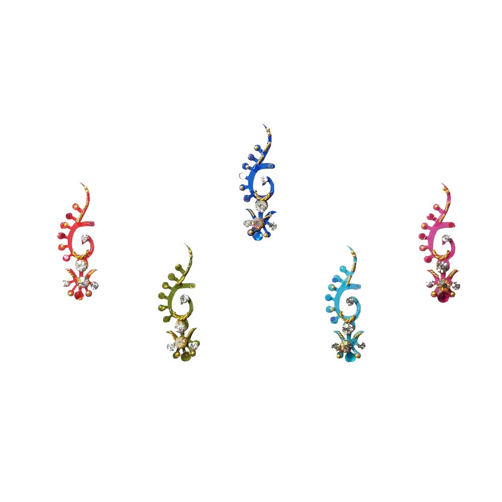 Comet Busters Indian Bindis for Women Multicolor Traditional Crystal Bindi Bridal Face Jewels Forehead Tika