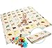 Alfombrilla de juego para bebé, extra grande, plegable, reversible, no tóxica, de espuma para jugar al bebé, impermeable, para niños pequeños al aire libre o en interiores (180 x 200 x 1 cm)