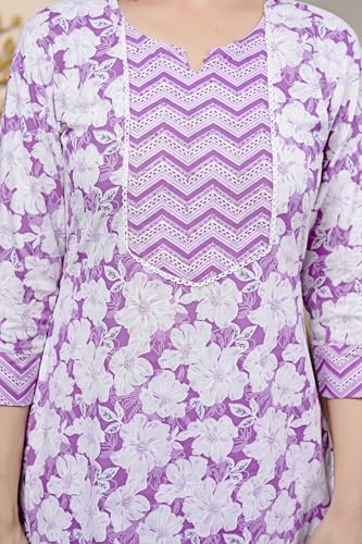 Image of MIRCHI FASHION Women's Straight Fit Pure Cotton Sequins Thread Work Leaf Printed Kurta Set with Dupatta and Trouser
