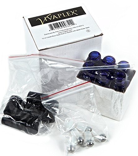 Vivaplex, 6, Cobalt Blue, 10 ml Glass Roll-on Bottles with Stainless Steel Roller Balls - .5 ml Dropper Included - Thumbnail 2