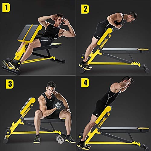 Weight Bench Adjustable Strength Exercise Bench Adjustable AB Roman Seat Multifunction Dumbbell Bench Adjustable Gear Design Meet The Needs Of Different People Waist Sit - Image 4