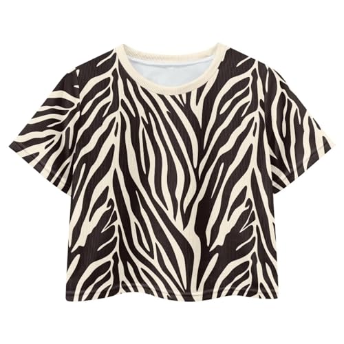 Image of Cute Crop Tops for Girls Short Sleeve Summer T Shirts Fashion Graphic Tees Crew Neck Pullover Tee 5-14 Years